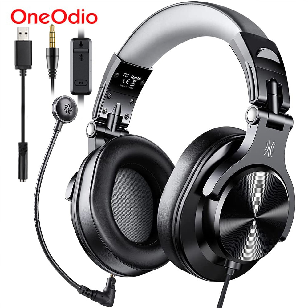 Oneodio Wired Gaming Headset Gamer Usb + 3.5Mm Over-Ear Gaming Hoofdtelefoon Met Afneembare Microfoon Voor Pc Computer PS4 Xbox