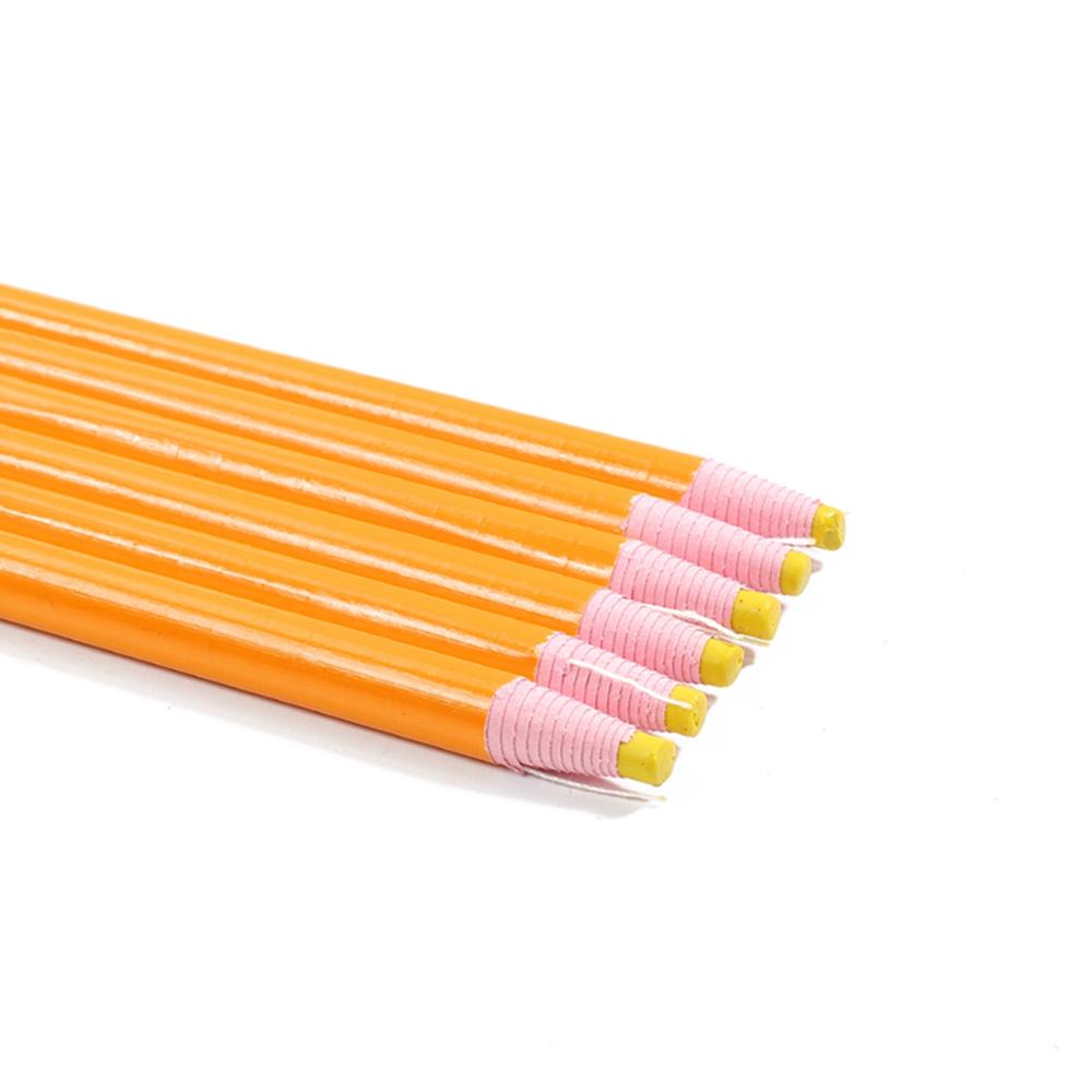 6 uds. De lápices de tiza de costura a medida, sin cortes de colores, pluma marcadora de tela para Sastre, accesorios de costura, tiza para costura, lápiz para ropa: Yellow