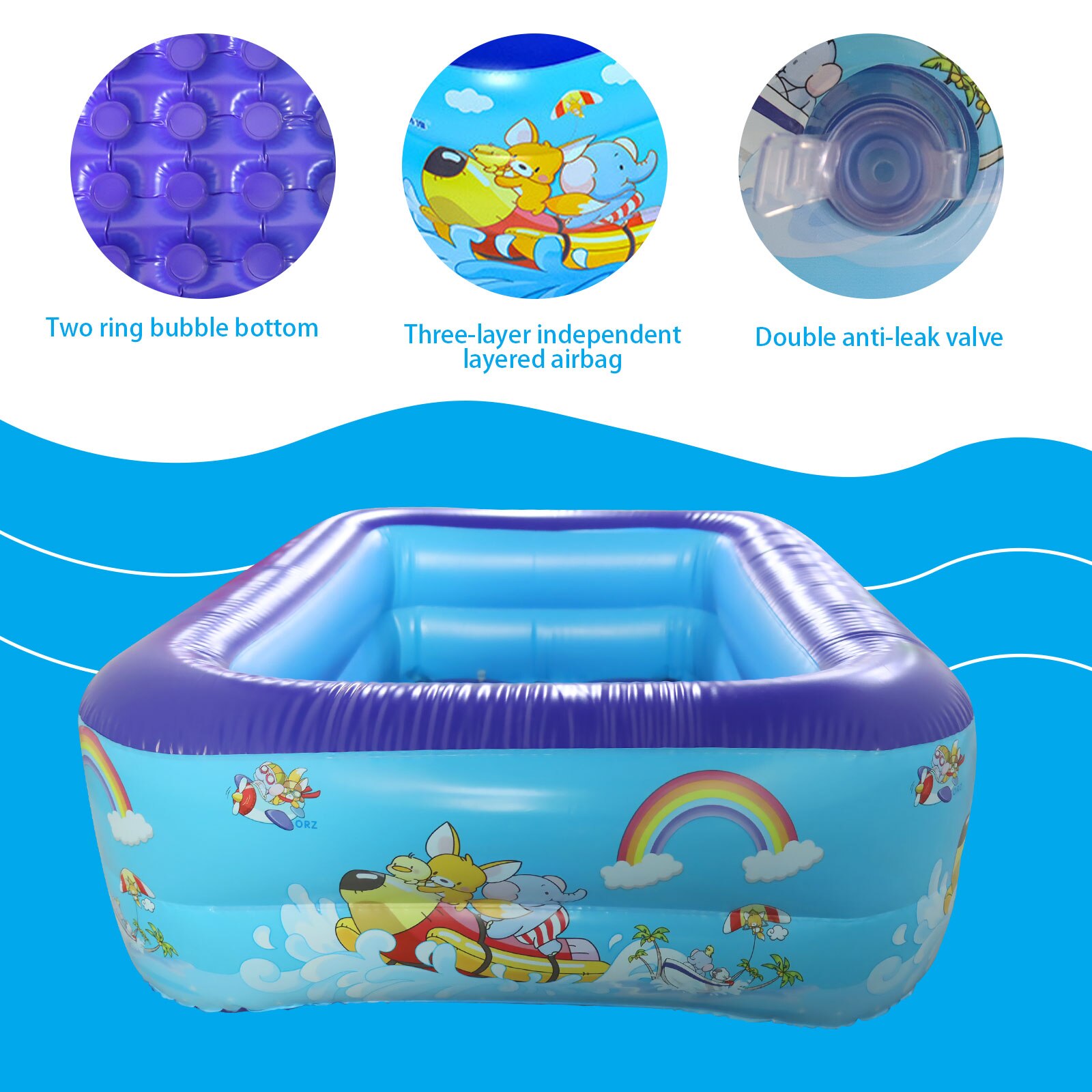 Familie Opblaasbaar Pvc Zwembad Zomer Outdoor Achtertuin Water Speel Centrum Voor Kids Kinderen Thuis Vis Grote Zwembaden