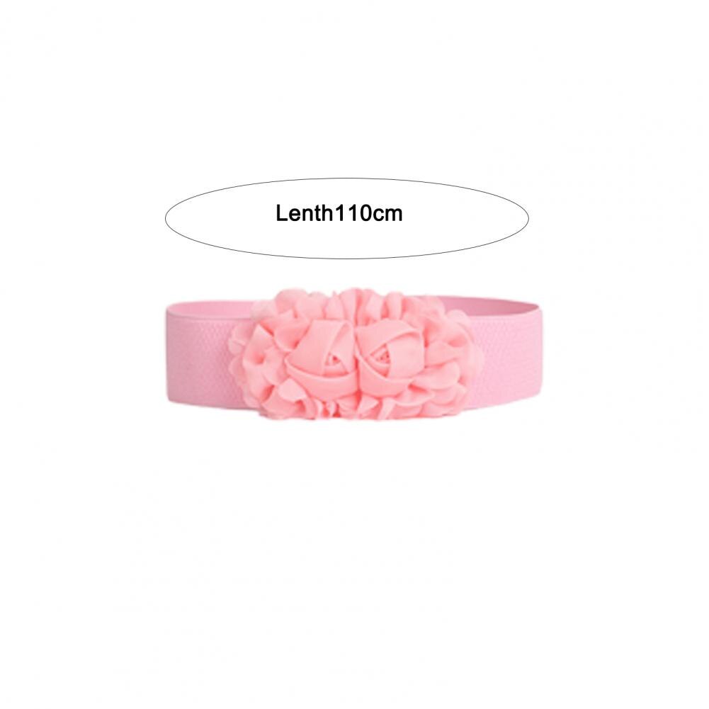 Waist Belt Ladies Wide Belt Women Girl Wide Stretch Elastic Waist Belt Solid Color Flower Waistband All-Match