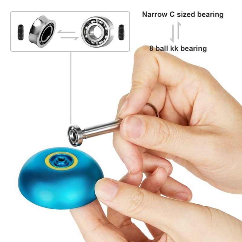 Magicyoyo responsive yoyo  t9, shark-blue yoyo with replacement bearing, axle, bearing removal tool, glove, , 5 strings