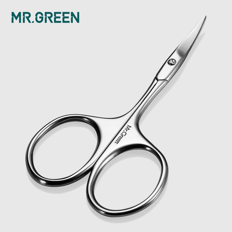 MR.GREEN Manicure Precision Stainless Steel Eyebrow Eyelash Hair Remover Trimme Tool Eyebrow Scissors Curved Blad