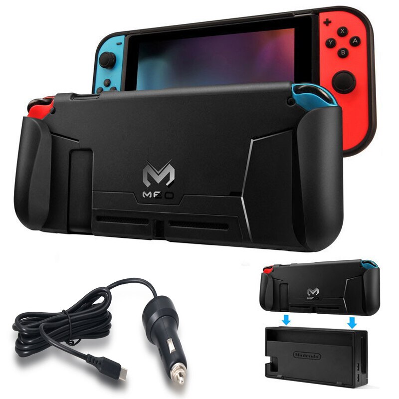 Nintend Switch Accessories Protective Case Guard Cover TPU Shell Docking Handle Grips w/ Card Slot For Nintendos Nintendoswitch: Group 5