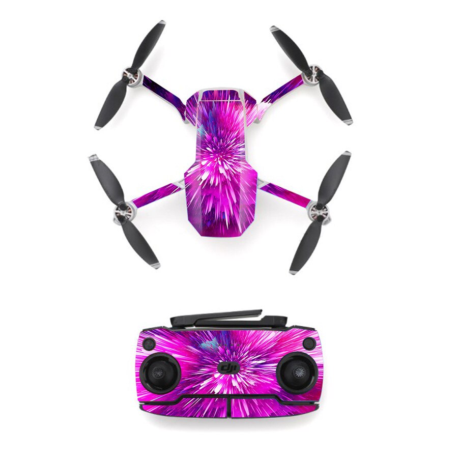 Pegatina de piel de estilo de línea hermosa para Mini Dron DJI Mavic y control remoto, calcomanía de vinilo, cubierta de piel, 13 estilos disponibles: Style 5