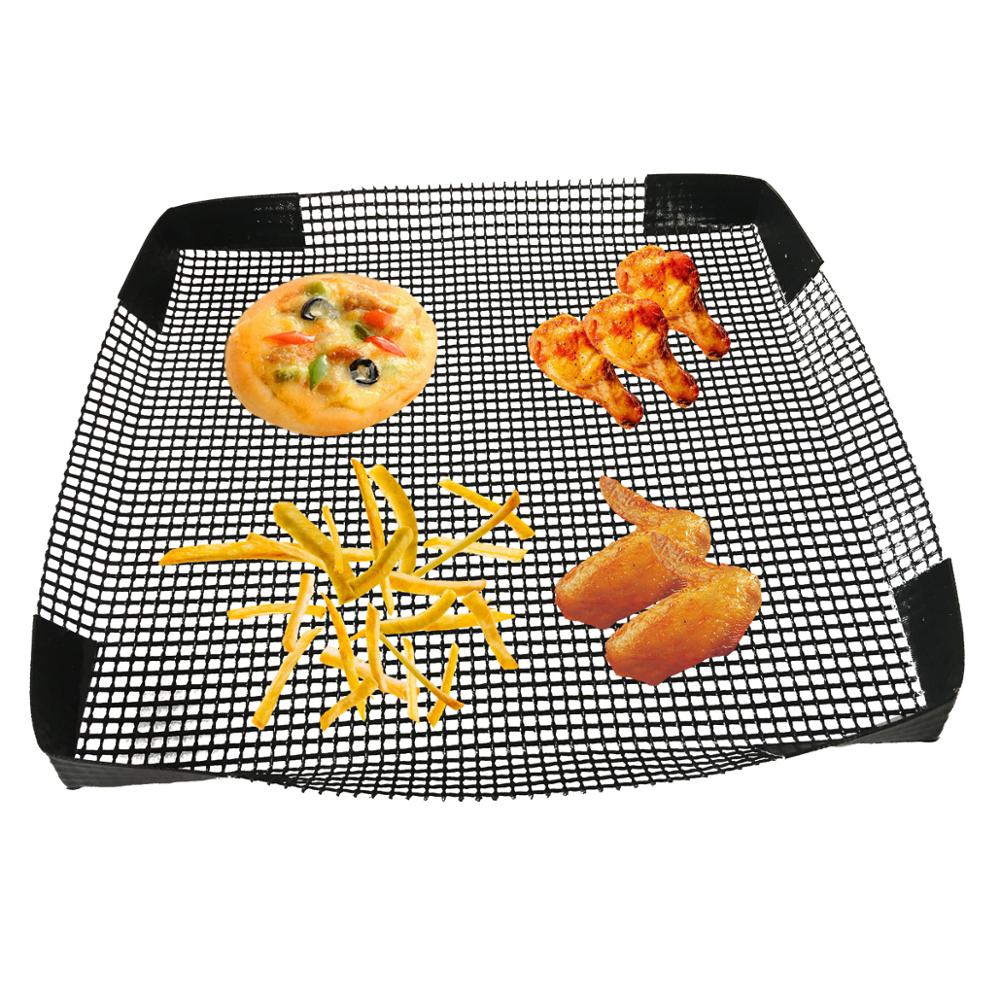 Bluedrop toaster bakery tray non stick woven glass toaster basket quick oven baking tray Sub roll Pizza crispy baskets 30X30cm