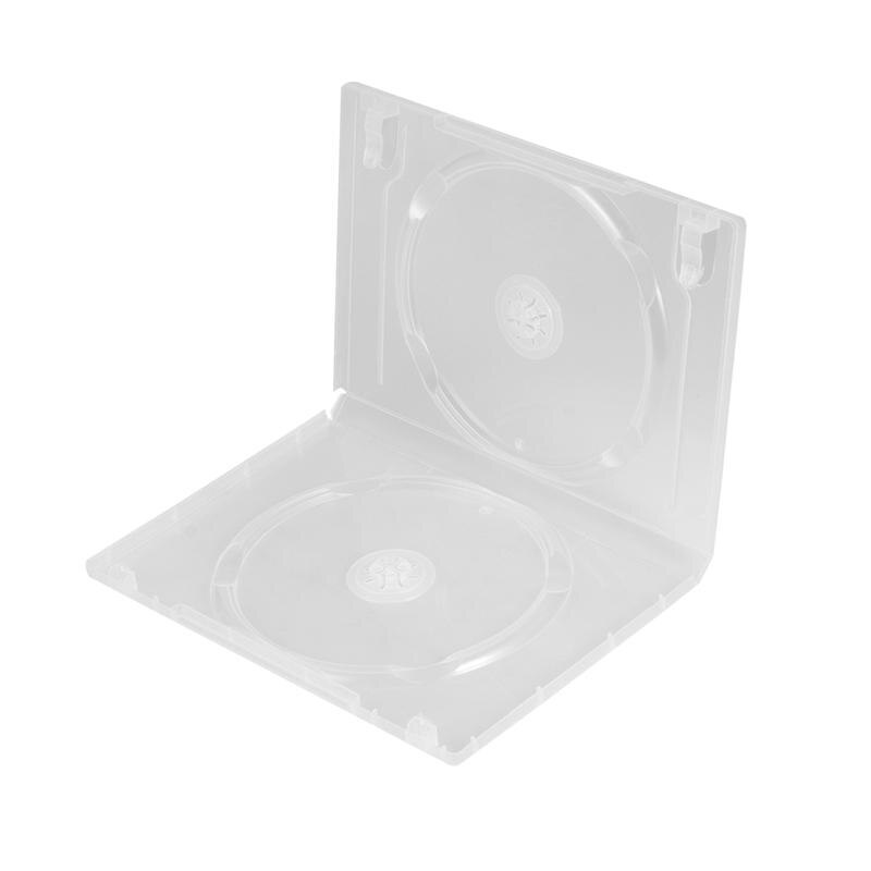 6Pcs Plastic Dvd Case Draagbare Cd Opbergbox Cd Pakket Case Duurzaam Dvd Box Voor Home Cinema Winkel (willekeurige): 6PCS Double Disc