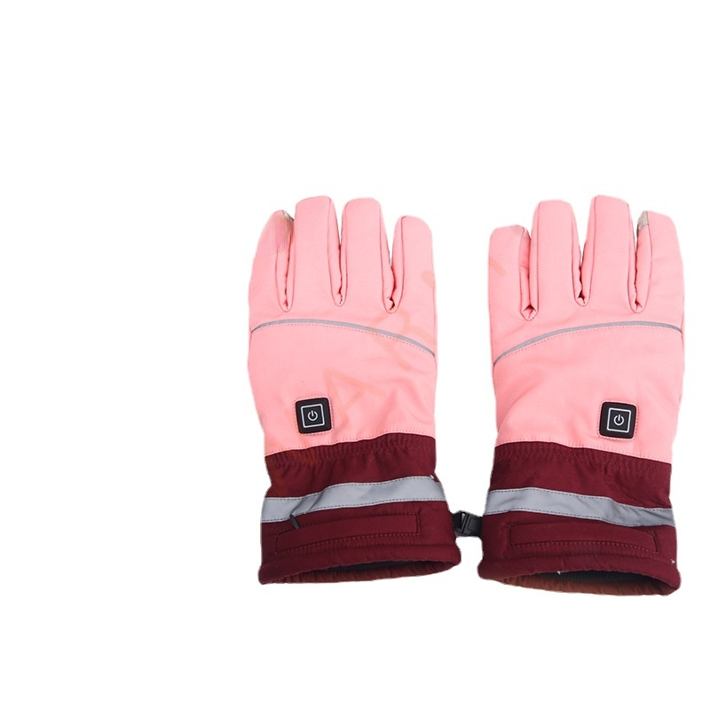 Winter Gloves Electric Motorcycle Heated Gloves Thermal Guantes Gloves Touch Screen Battery Powered MTB Riding Heating Gloves
