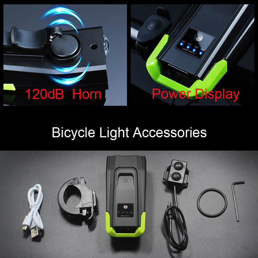 2000/4000mAh Smart Induktion Fahrrad Front Licht Kit USB Aufladbare LED Rücklicht Und Scheinwerfer Mit Horn Taschenlampe Für fahrrad