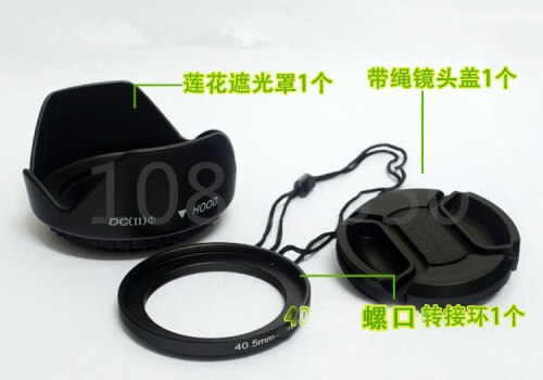 3in 1 set camera 58mm Zonnekap + Lens Caps + Adapter Ring voor S0NY A6500 A6000 A6300 16-50mm A5100 A5000 NEX-3N/NEX-5R/NEX-5T