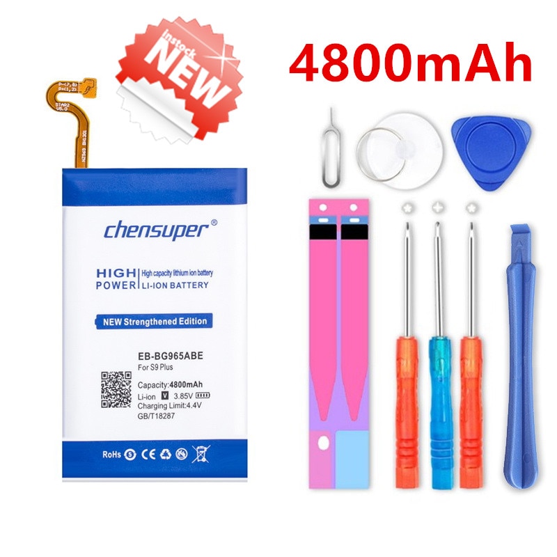 Chensuper 4800 mah eb -bg965 abe batteri til samsung galakse  s9 Plus  g9650 g965 g965f g965a g965t g965s g965 r 4 g965v