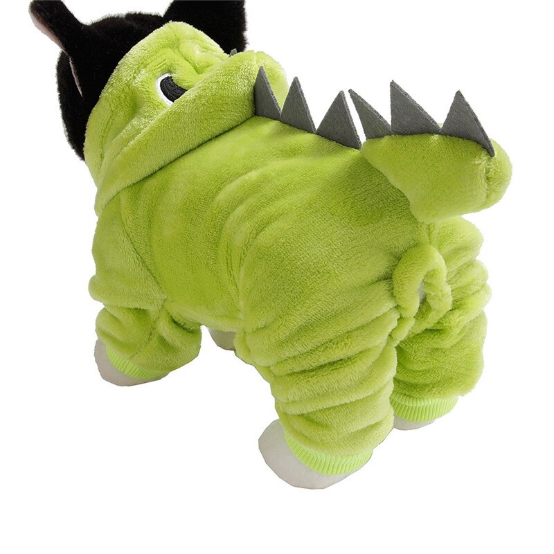 Imixlot Autumn and Winter Pet Clothes Funny Entertainment Cosplay Costumes Warm Velvet Clothing Dinosaurs Cosplay Jumpsuit