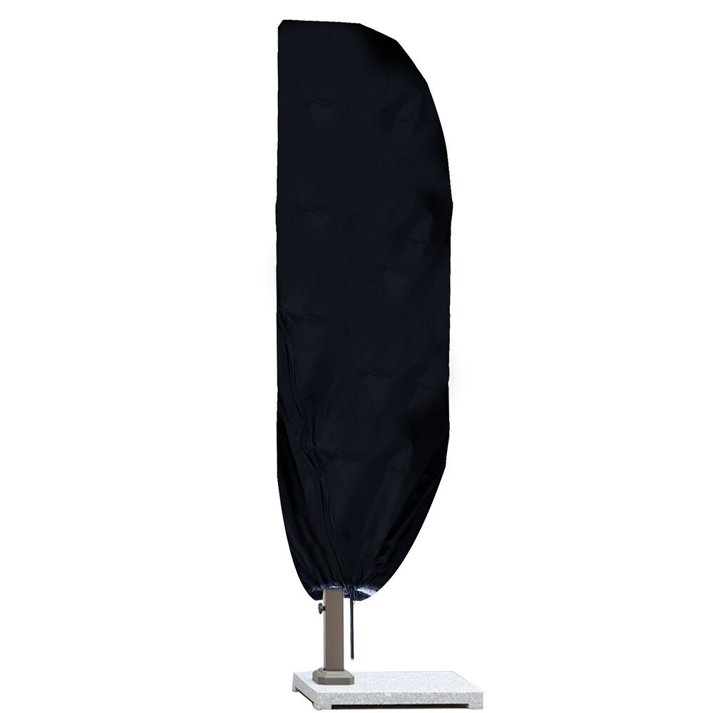 Parasolbetræk haveparaplybetræk med lynlås vejrbestandig udendørs paraplybetræk udkragningsbeskyttelsespose og opbevaringspose