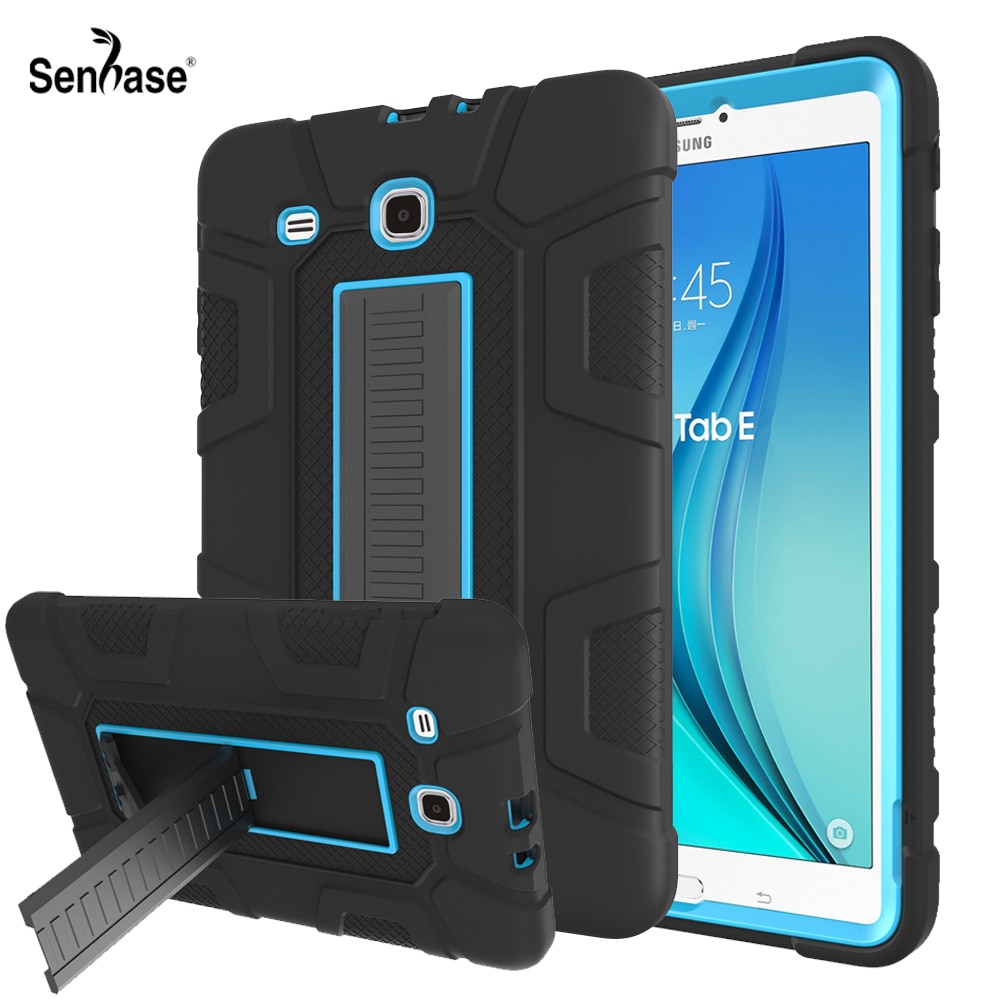 Voor Samsung Galaxy Tab E 9.6 inch T560 T561 Case Kinderen Veilig PC Silicon Hybrid Anti-fall Shockproof Stand tablet Cover
