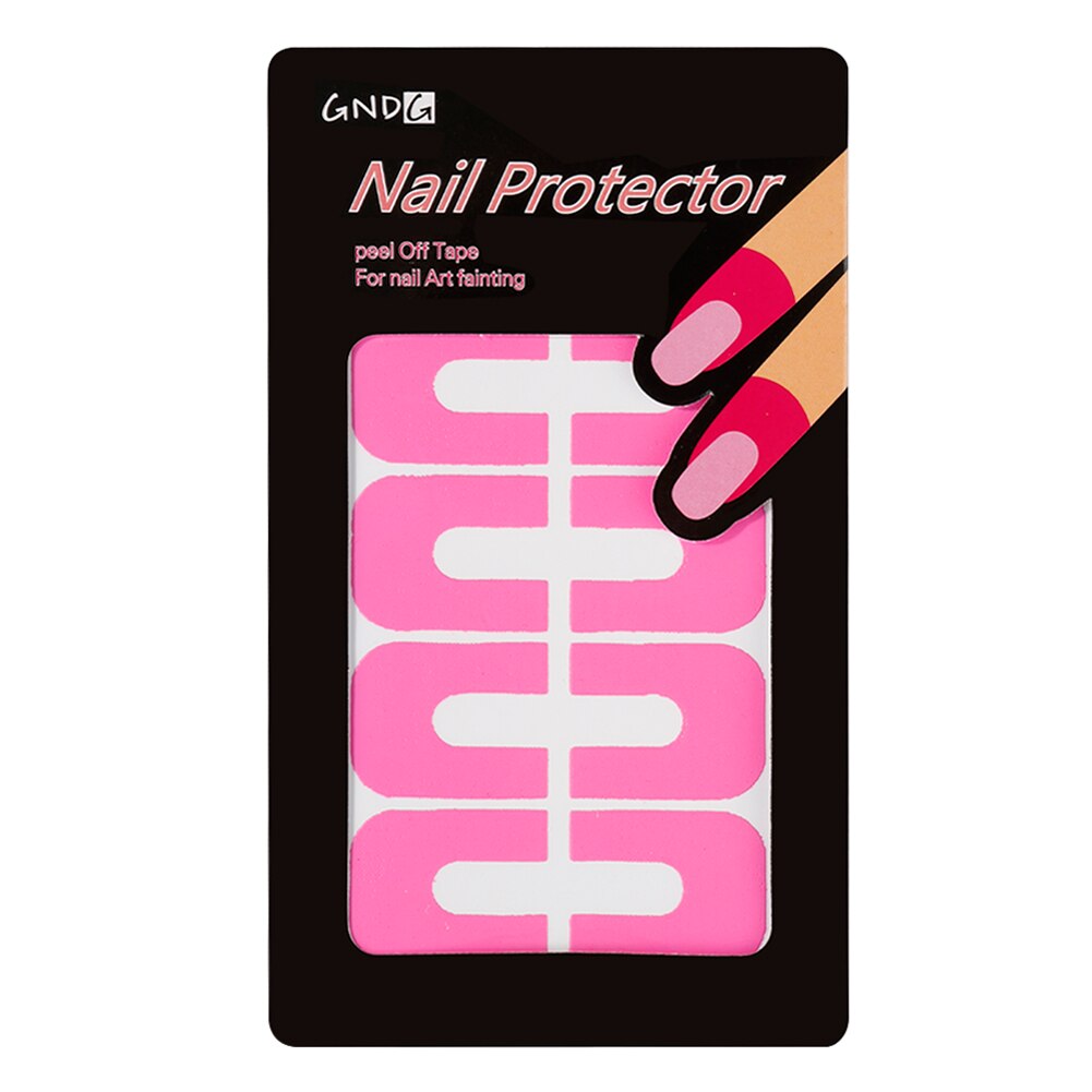 10Pcs/Vel Nagellak Varnish Protector Stickers Holder Tool Creatieve U-vorm Spill-Proof Duurzaam Manicure tool Vinger Cover: 02