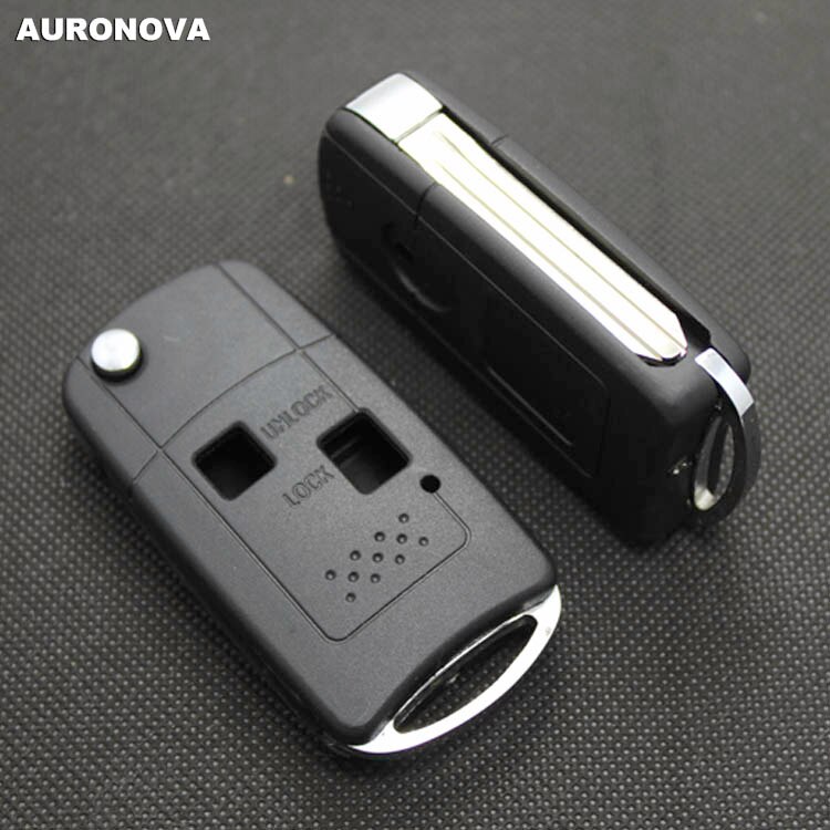 AURONOVA Upgrade Flip Folding Key Shell for Toyota Camry Prado Land Cruiser 2 Buttons Modified Remote Car Key Case