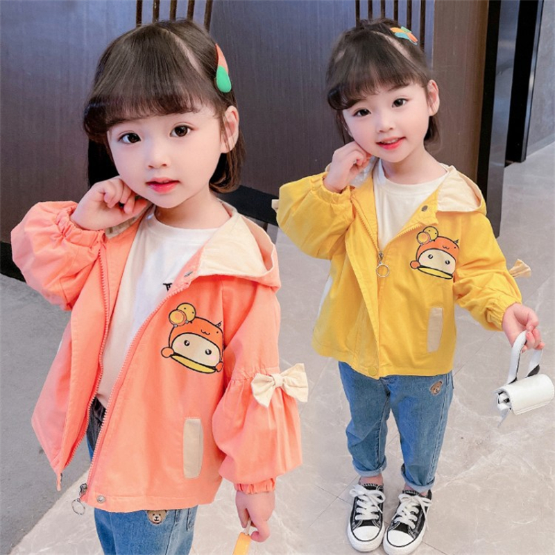 Manteau jaune printemps-automne pour enfants et adolescentes, veste d&#39;extérieur, pour fête d&#39;école en plein air, grande taille, 2022