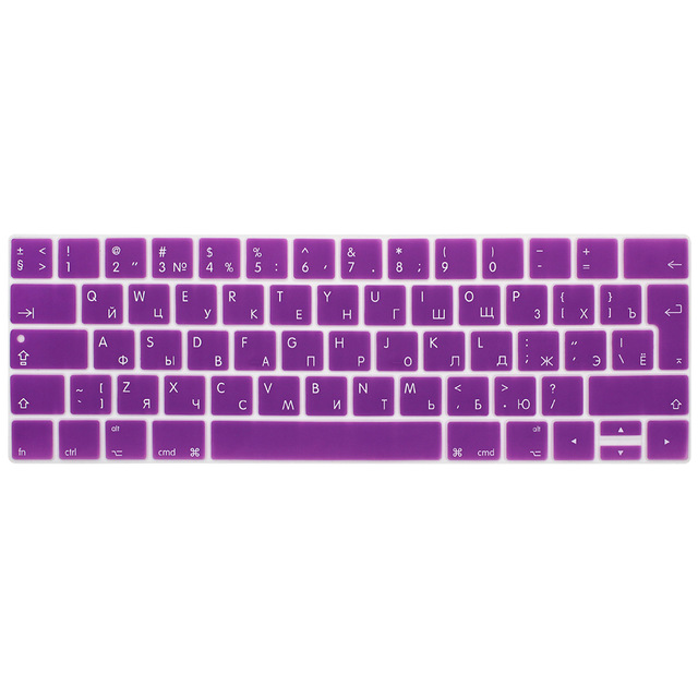Rosja rosyjski list TouchBar nakładka na klawiaturę dla Macbook Pro 13 15 A1706 A1989/A1707 A1990 2018 2019 Multi touch bar: Purple