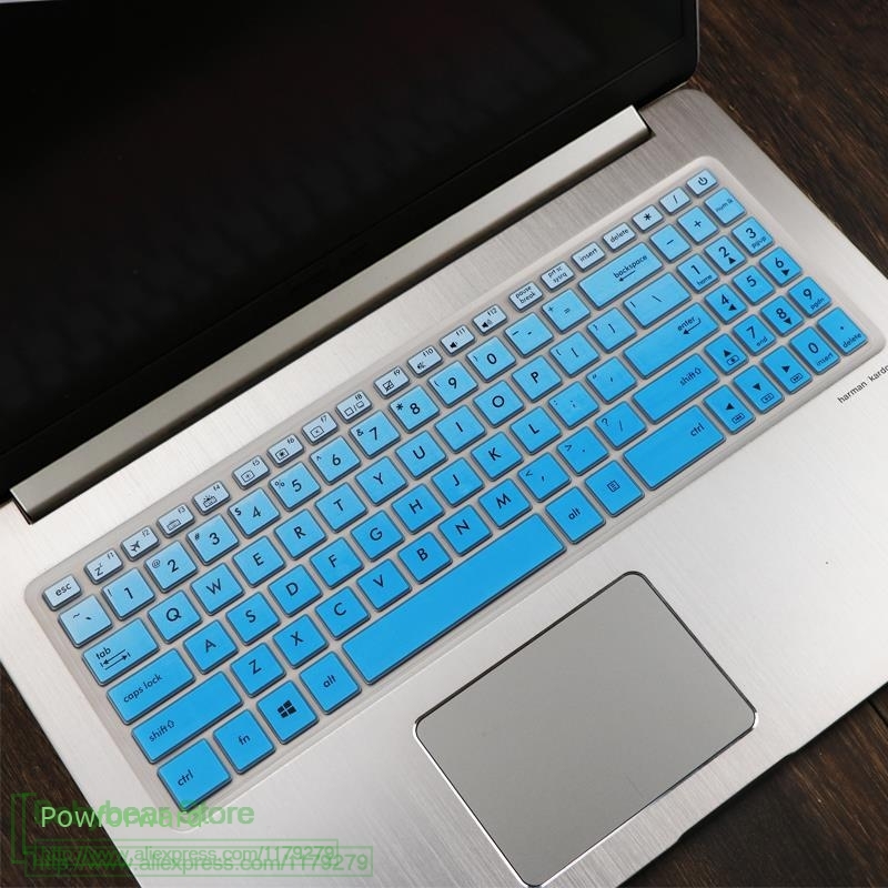 Laptop klawiatura notebooka pokrywa pokrowiec ochronny ze skóry dla Asus NX580 NX580VD NX580VD7700 NX580v N580VD/M580 X570ZD yx570ud YX570 2018: fadeblue