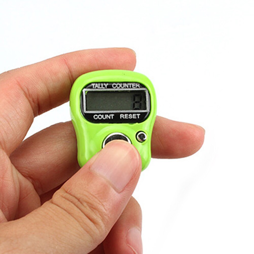 Display Electronic Tally Counter Portable Electronic Finger Counter Ring Digit Row Tally Stitch Marker Pedometer