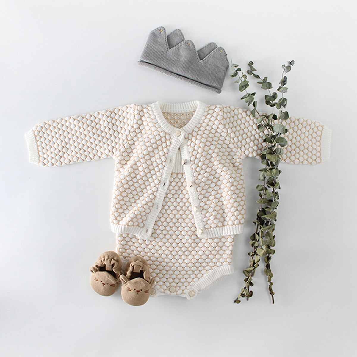 Modische Gesamt oder strickjacke für Baby jungen und mädchen, neue lange ärmeln Plaid gestrickte jacke, dreieck wickeln Gesamt: Jacket / 12m