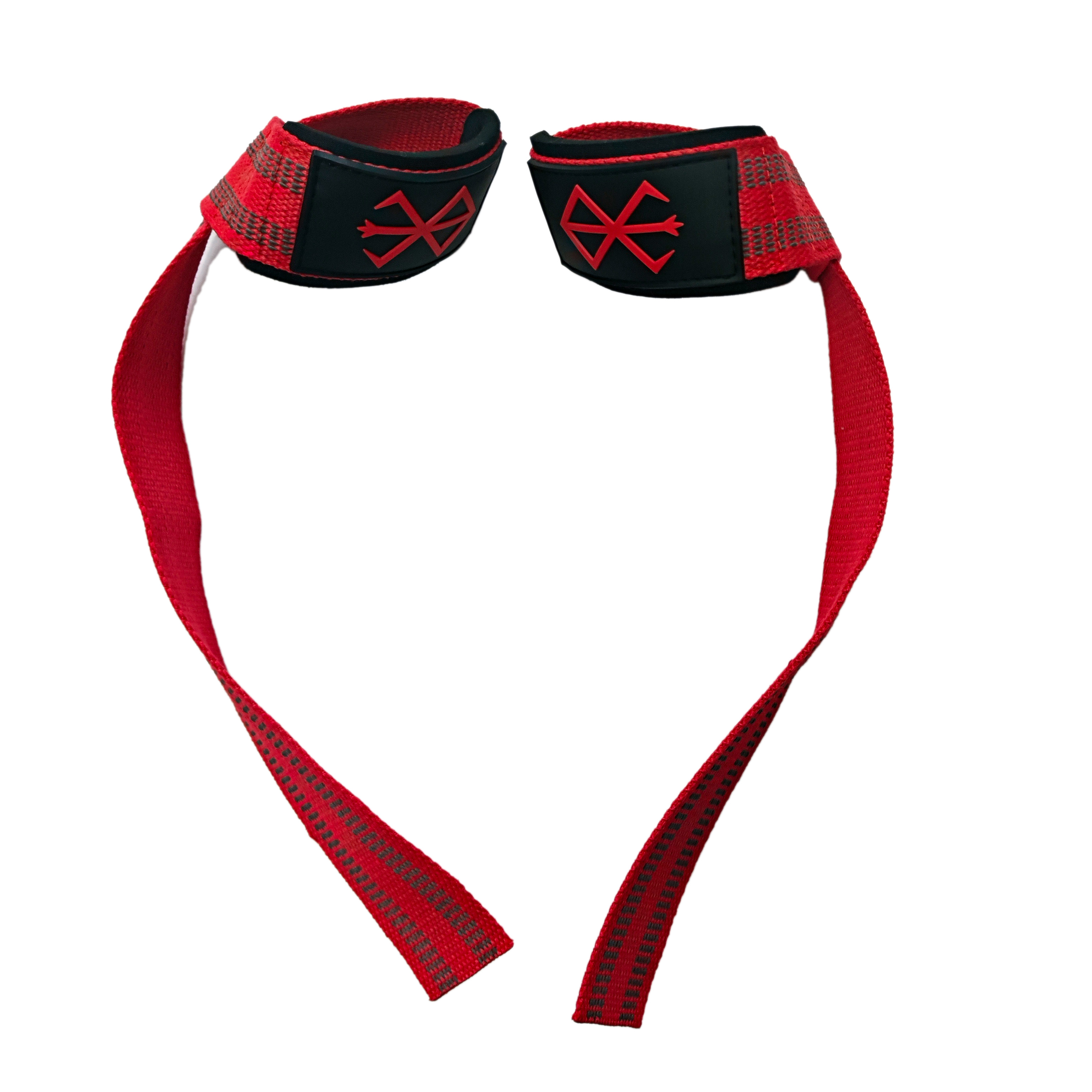 1 Paar Handgelenkbandagen, rutschfest, Fitness, Handgelenkstütze, Fitnessstudio, Krafttraining, Kreuzheben, Riemen, Klimmzug, Gewichtheben, Handband: Rot