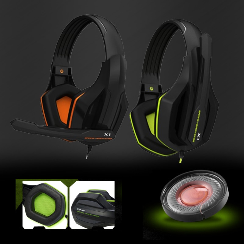 Gamer Headphone Super Bass Over-ear Computer Gaming Headset with Microphone Stereo Wired Headphones for PC PS4 Xbox