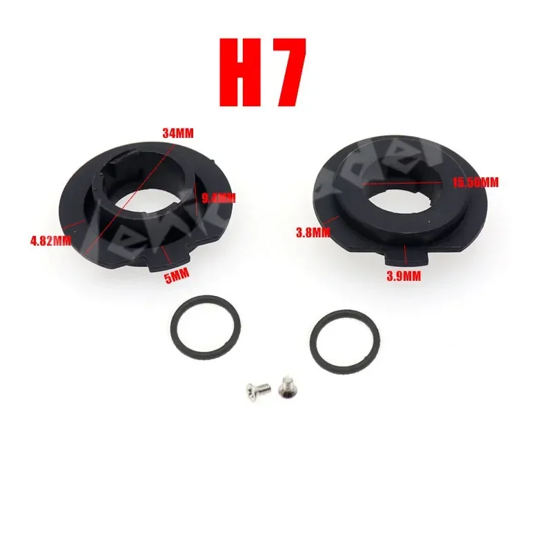 1 Pair Car LED headlights Adapter Holder Base for H7 H4 H3 H1 H11 H13 9004 9005 HB3 9006 HB4 9007 Headlamp Retainer Socket: H7
