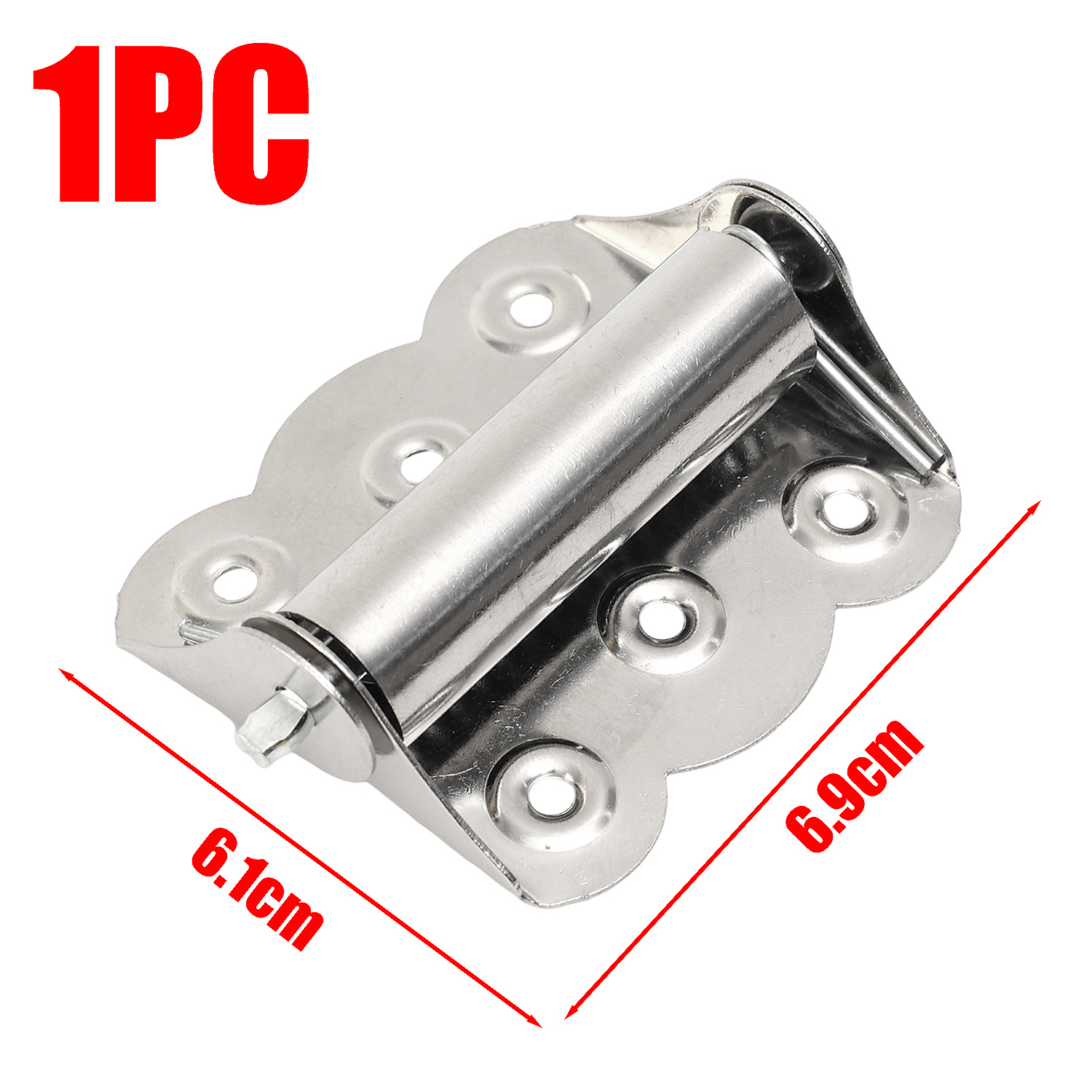 Bisagra de mariposa de acero inoxidable, cierre de puerta automático, bisagra de resorte, pantalla plana para el hogar, reinicio de ventana y puerta, rebote, 1-4 Uds.: Blanco