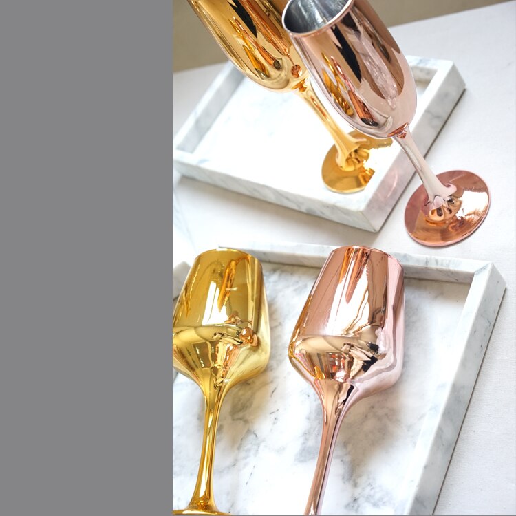Haut verre à vin doré rose décanteur champagne maison lumière de luxe ensemble de verre à vin style européen de mariage boisson ustensiles