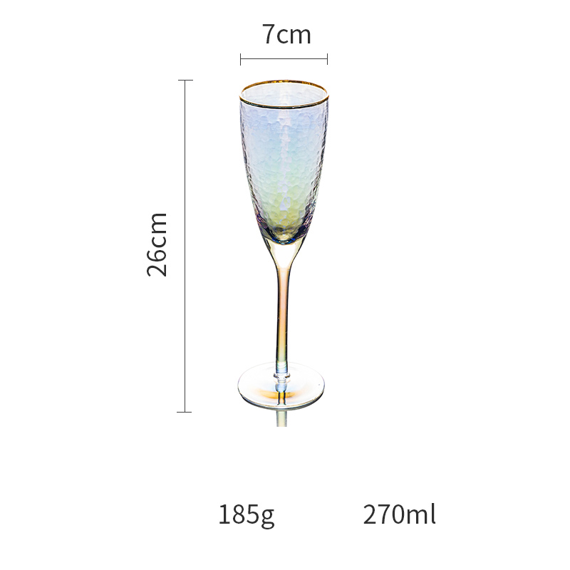 Regenboog kristal wijn glazen Kleurrijke Creatieve Champagne Beker beker wijn glas bruiloft fluiten Cups thuis Drinkware glas: A1  270ml  1pcs