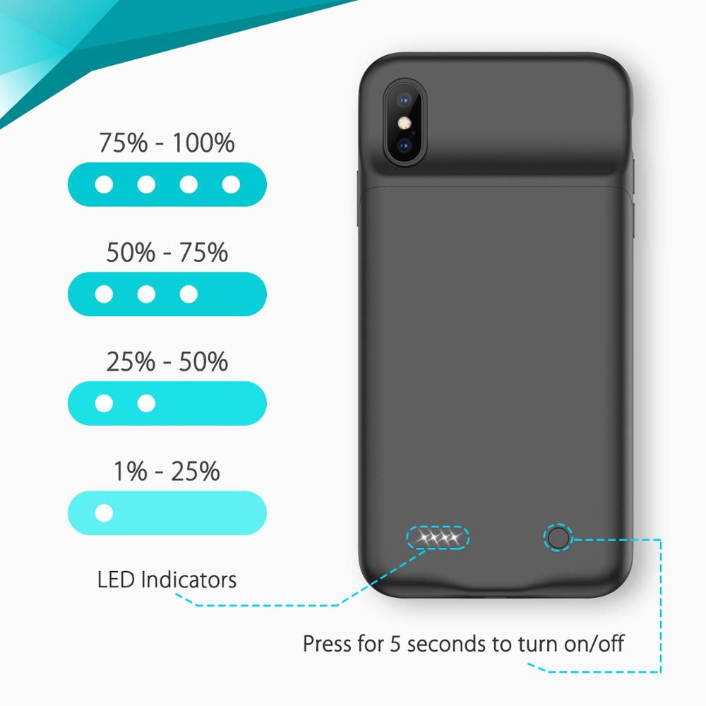 Expower Charger Case 4000Mah Batterij Oplader Voor Iphone X Xs Case Powerbank Voor Iphone X Xs Batterij batterij Case