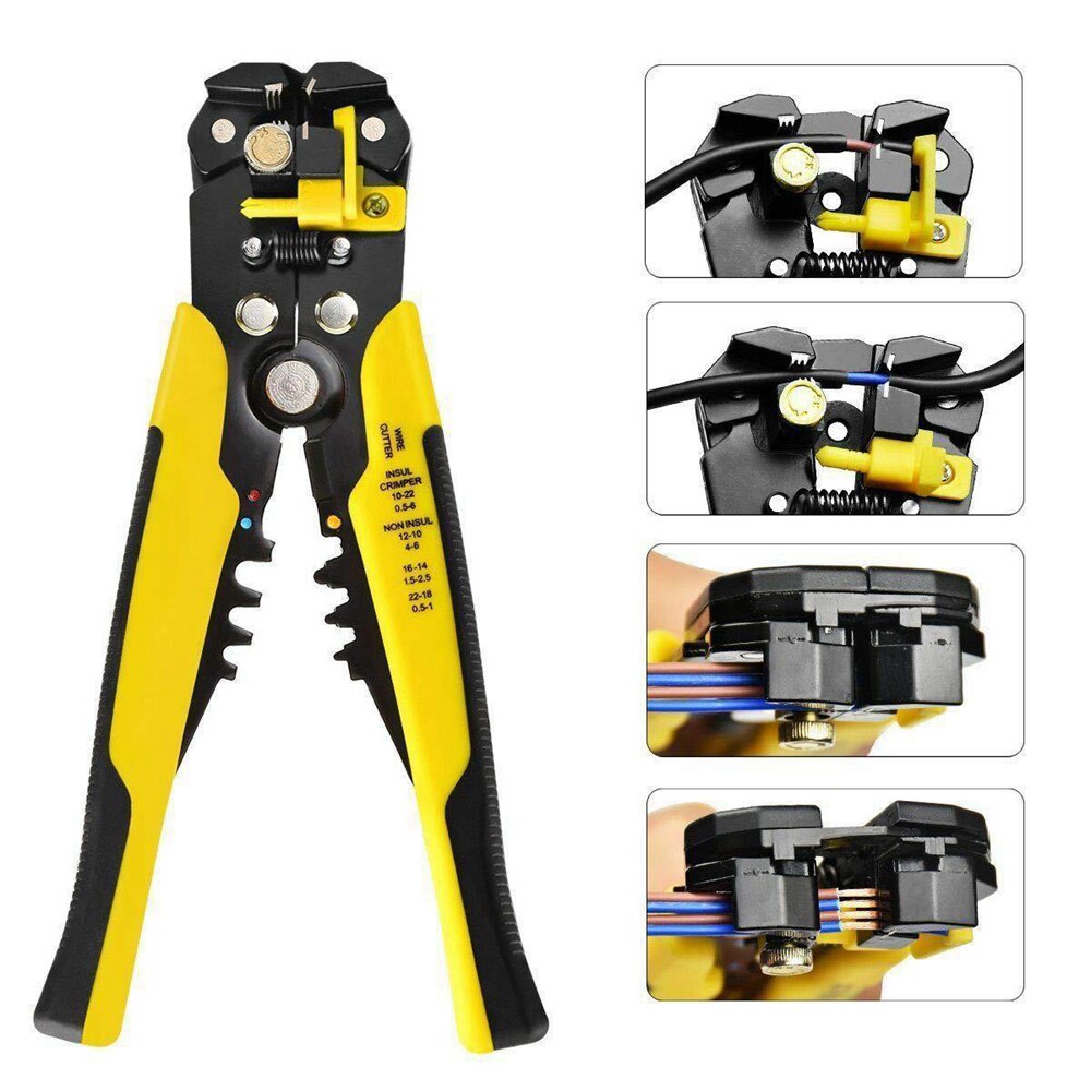 Multifunctional Automatic Wire Stripper Cable Stripping Toosl Crimping Pliers Terminal 8 Inch Electrician Wire Pulling Pliers