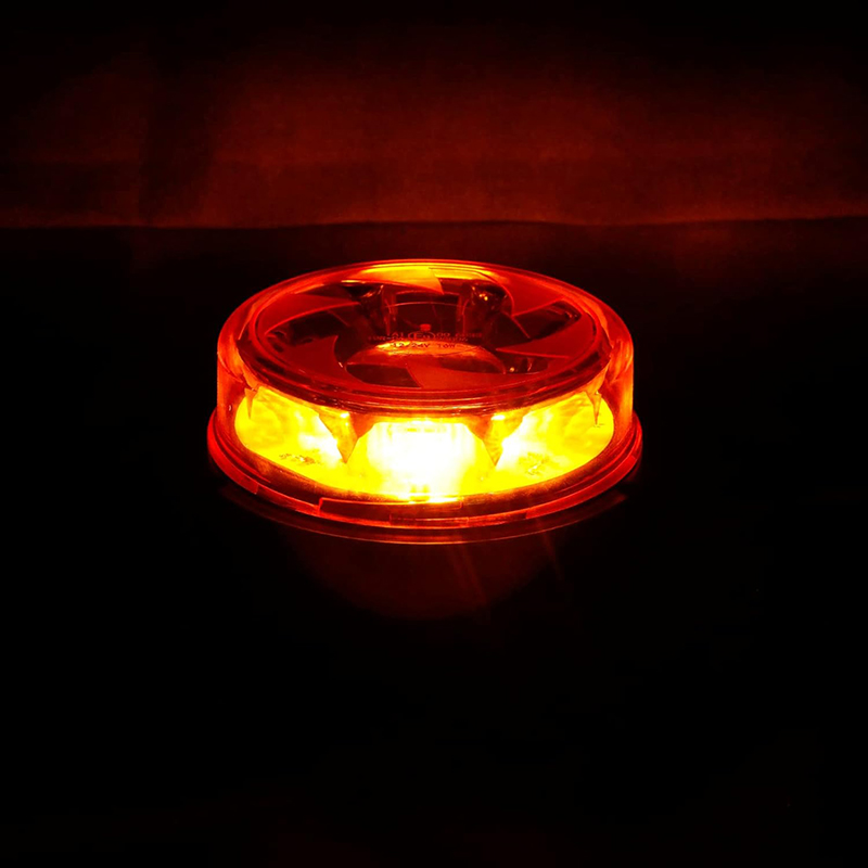 Yuanjoy 12/24 V LED-Blitzleuchte, magnetische Notfall-Sicherheitswarnleuchten für Anhänger, gelbe Verkehrsanzeigeleuchten