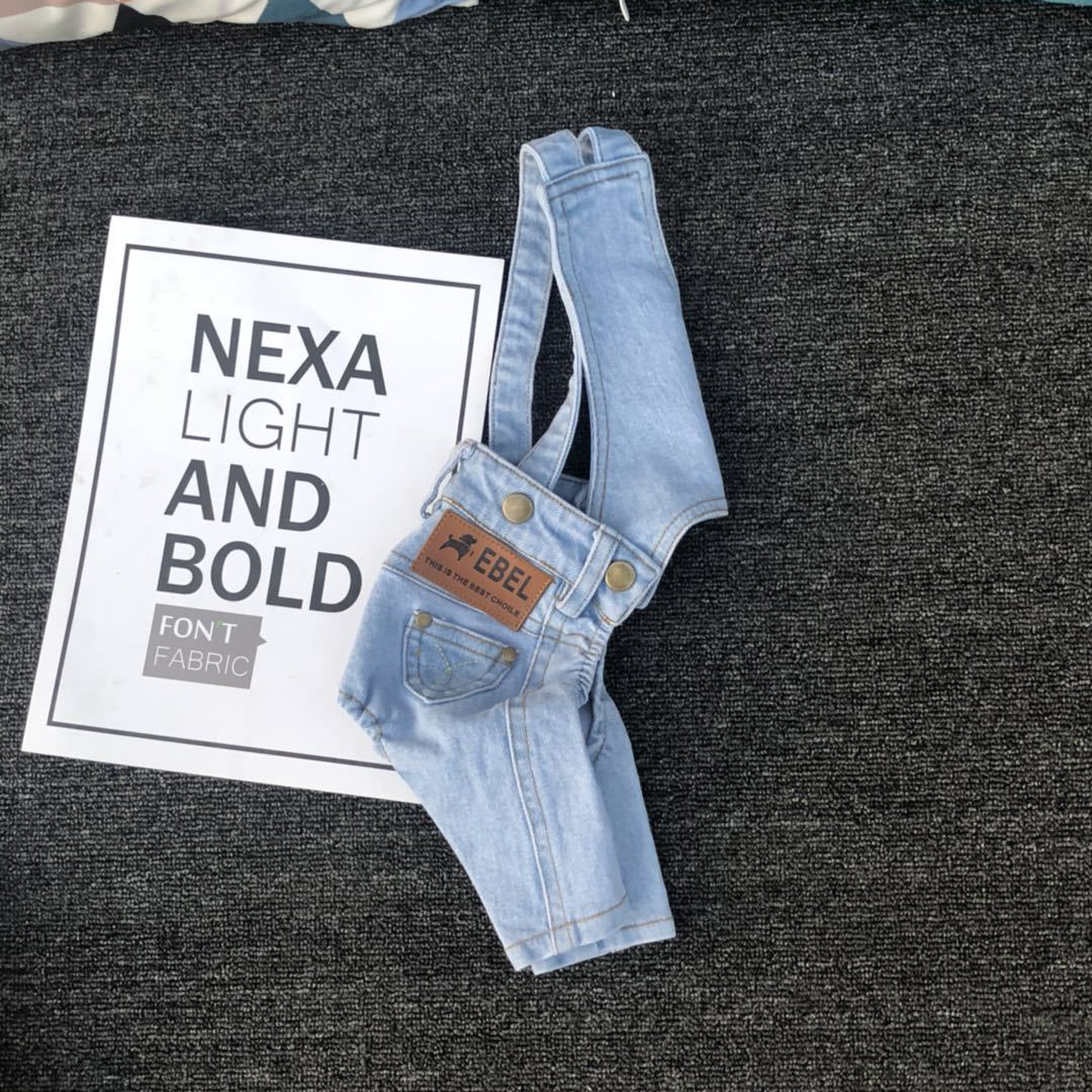 Dog Jeans Denim Jumpsuit for Dogs Small Pet Clothes Dog Clothes Dog Cowboy Costume Jean Suit for Dog Chihuahua Pug Jeans Dog