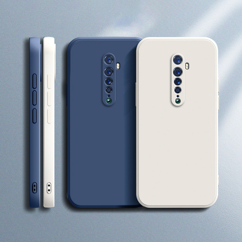 Funda Original para OPPO Reno 2 2F 2Z, protección de cámara, cuadrada, de silicona líquida Reno2, suave, de lujo, ultrafina, a prueba de golpes