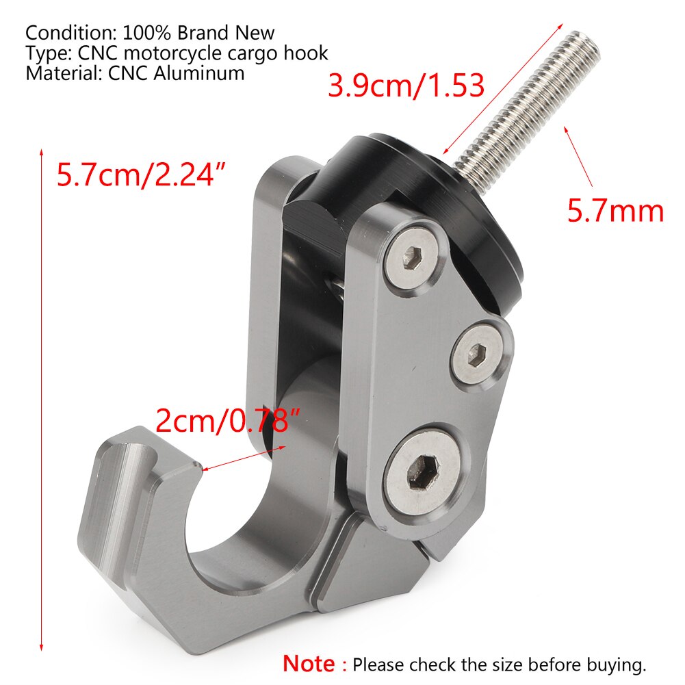 NMAX155 Del Motorino del Motociclo Accessori Convenienza Gancio per YAMAHA NMAX 155 NMAX125 2015 2016 2017 2018 di Alluminio di CNC