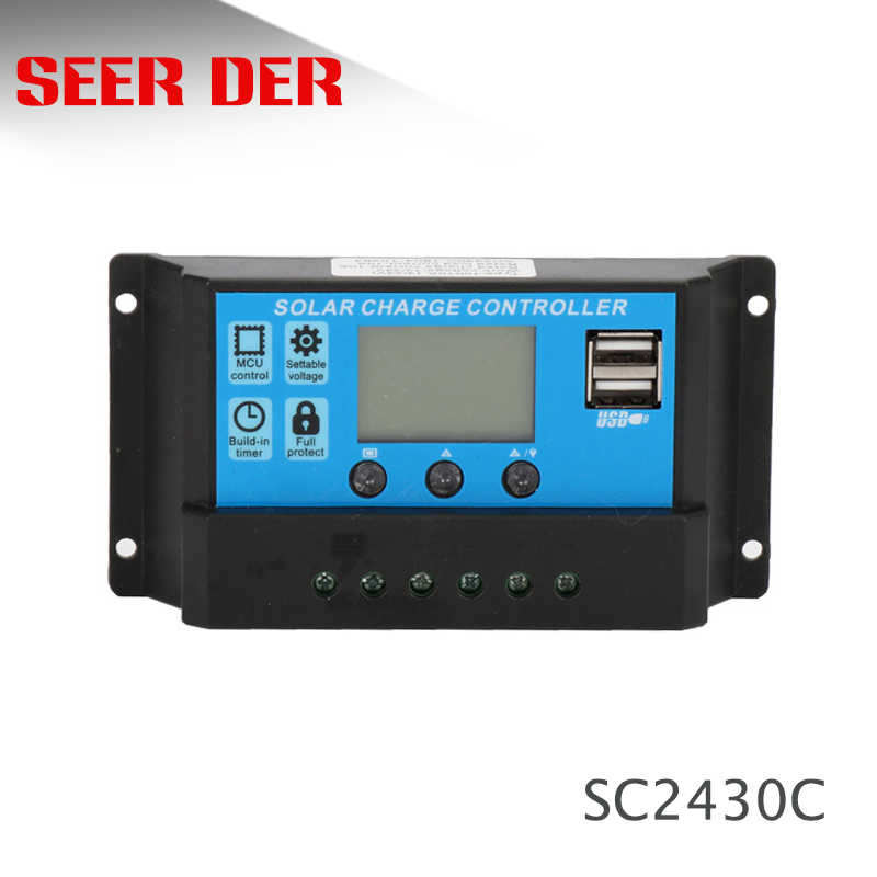 Solar Charge Controller 12V/24V 10/20/30A Auto PWM... Grandado