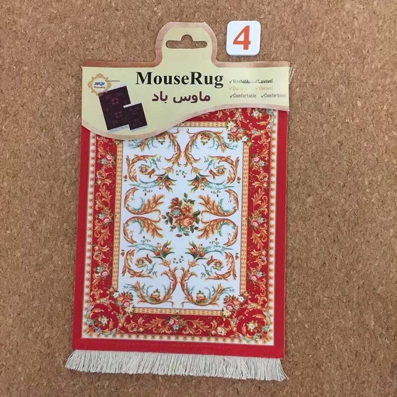 Nworld Retro Style 28x18cm Persian Rug Mat Mousepad Carpet Table Cup Mouse Pad Red For Speed Pattern Play Mat: 4