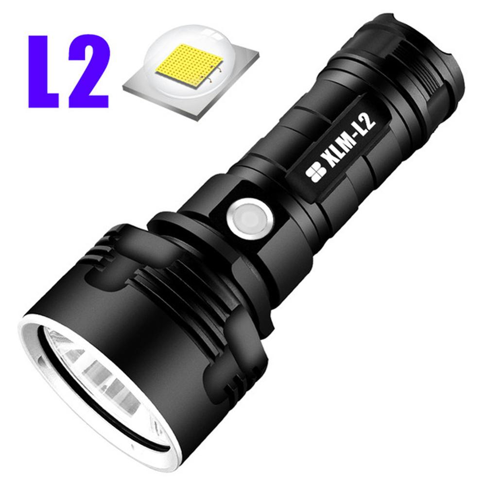 LED Taschenlampe Hohe Lumen XLM-P70 Mächtigsten Taschenlampe USB Aufladbare Wasserdicht Ultra Helle Laterne Camping Hand Lampe: L2 Nein Batterie