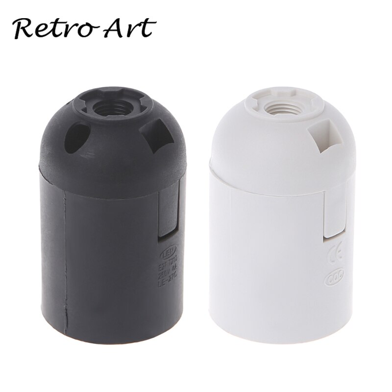 10pcs/lot E27 plastic bulb holder 4A 250V screw pendant lamp socket lamp base