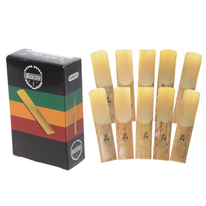 10pcs Eb Alto Saxophone Reeds Strength 2 2.5 3 Sax Woodwind Instrument Parts