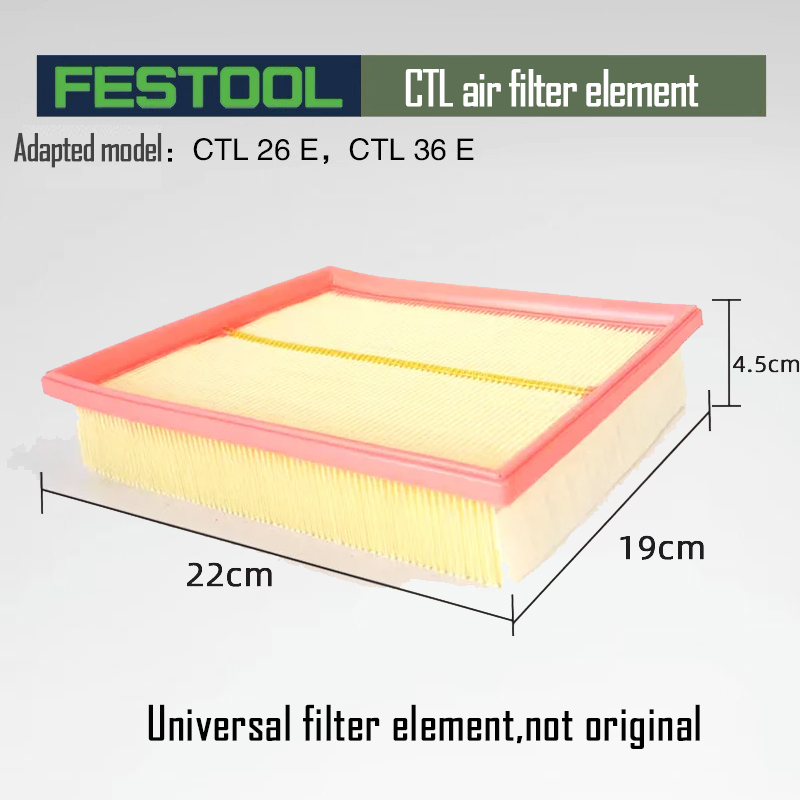 FESTOOL vacuum cleaner original accessories CTL 26/36 E Vacuum bag filter element Hose Coupling Sleeve etc: BROWN