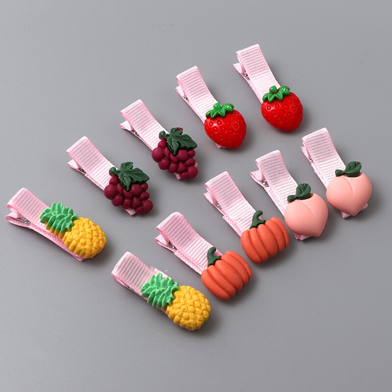 10/20 stück Haar Clip einstellen Nette Haar Zubehör Mädchen Haar Bands Bogen Obst Blume Ebene Haarnadeln headwear Nette Haar zubehör: 10Stck-4