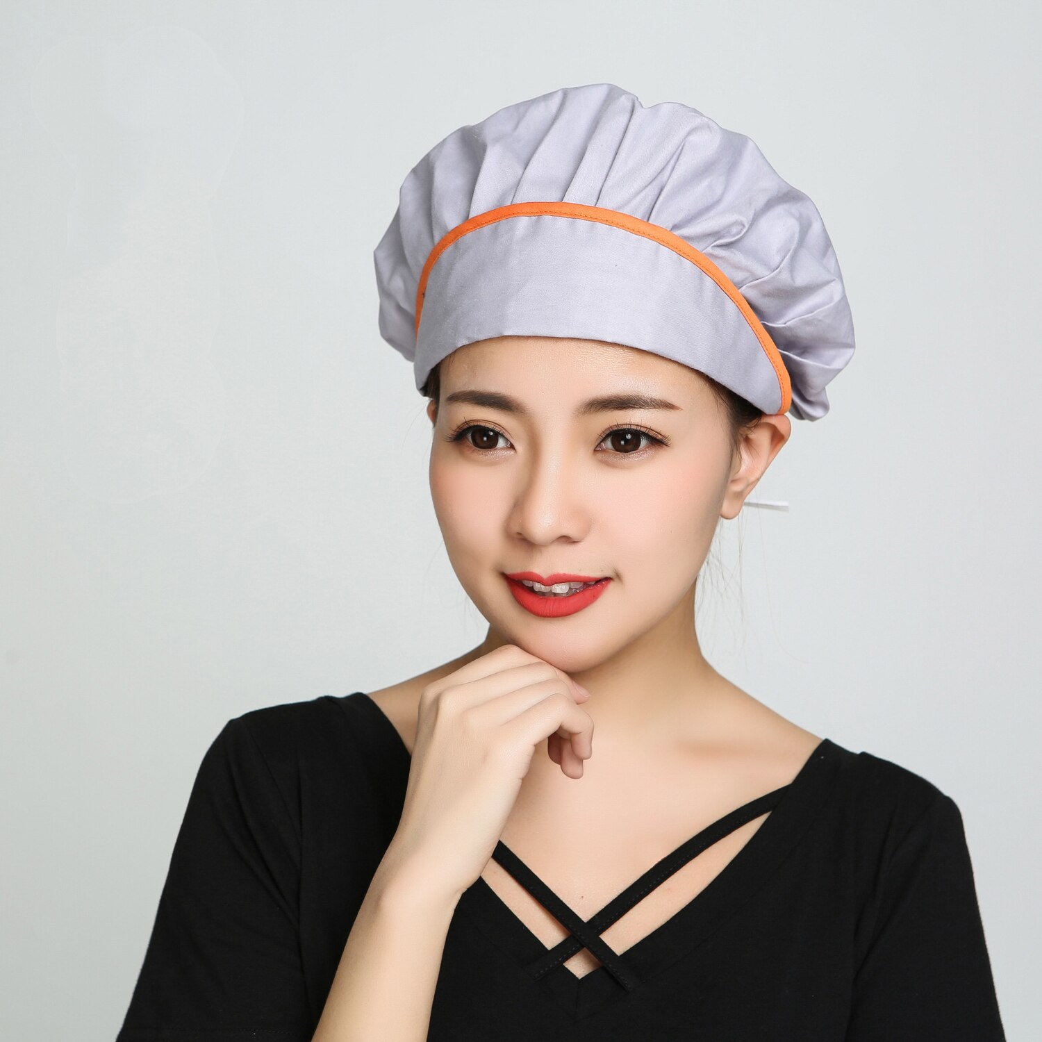 Unisex Chef Restaurant Uniforms Hotel Work Wear Waitress Master Cooker Bake Breathable Adjustable Printed Mushroom Hat Cap: Color1