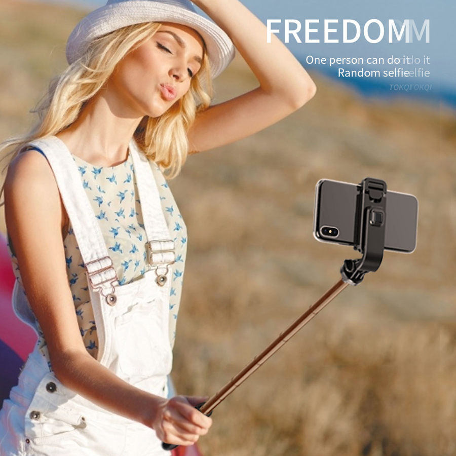 L02 Wireless Bluetooth Selfie Stick with Mini Tripod Foldable Selfie Rod with Remote Control for Phone Action Camera Iphone