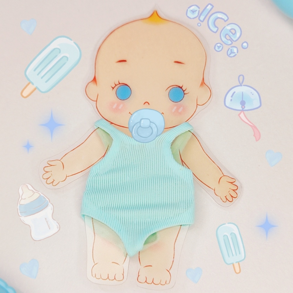 Cute Sonny Angel Hippers Handmade Swimsuit Clothes Changing Accessories Dress Shorts Costume Bag Animal Ocean Series Fan: WHITE