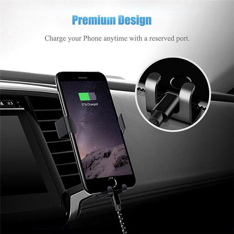 Gravity Auto Houder Voor Telefoon In Auto Air Vent Mount Mobiele Telefoon Houder Mobiele Stand Ondersteuning Voor Iphone 11 7 samsung S10 Huawei P30
