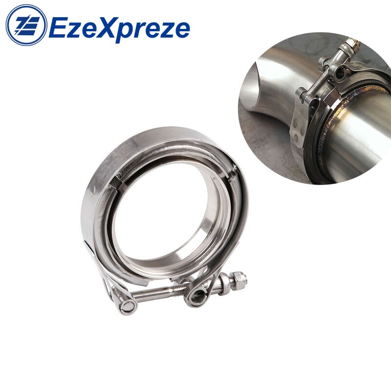 Abrazaderas Vband de liberación rápida para coche, brida de escape macho y hembra de acero inoxidable Auto 3, banda en V de 2, 2,5, 3 y 4 pulgadas, 76mm