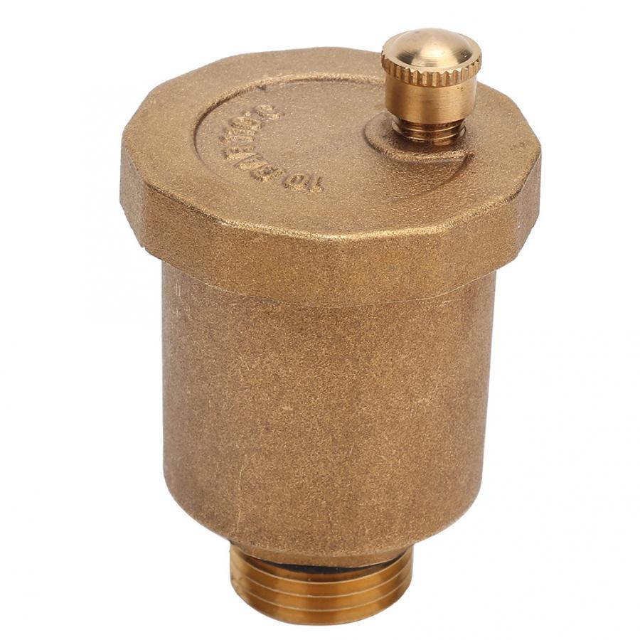 Brass Automatic One Way Air Vent Valve G1/2" Male Thread Air Vent Exhaust Valve