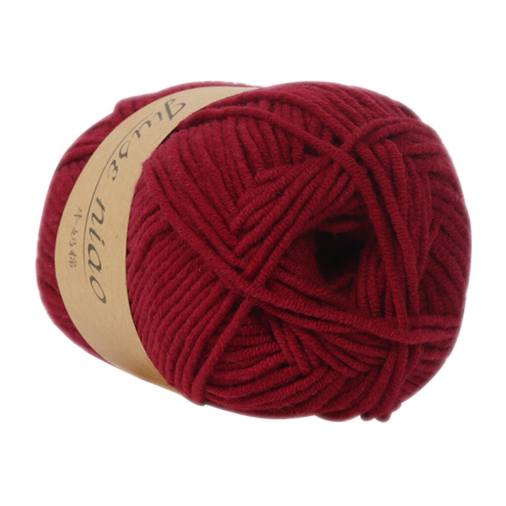 Fil de laine 5 brins de lait et de coton colorés | Bricolage, laine, coton doux, doux, écharpe Crochet épaisse poupée bébé: R